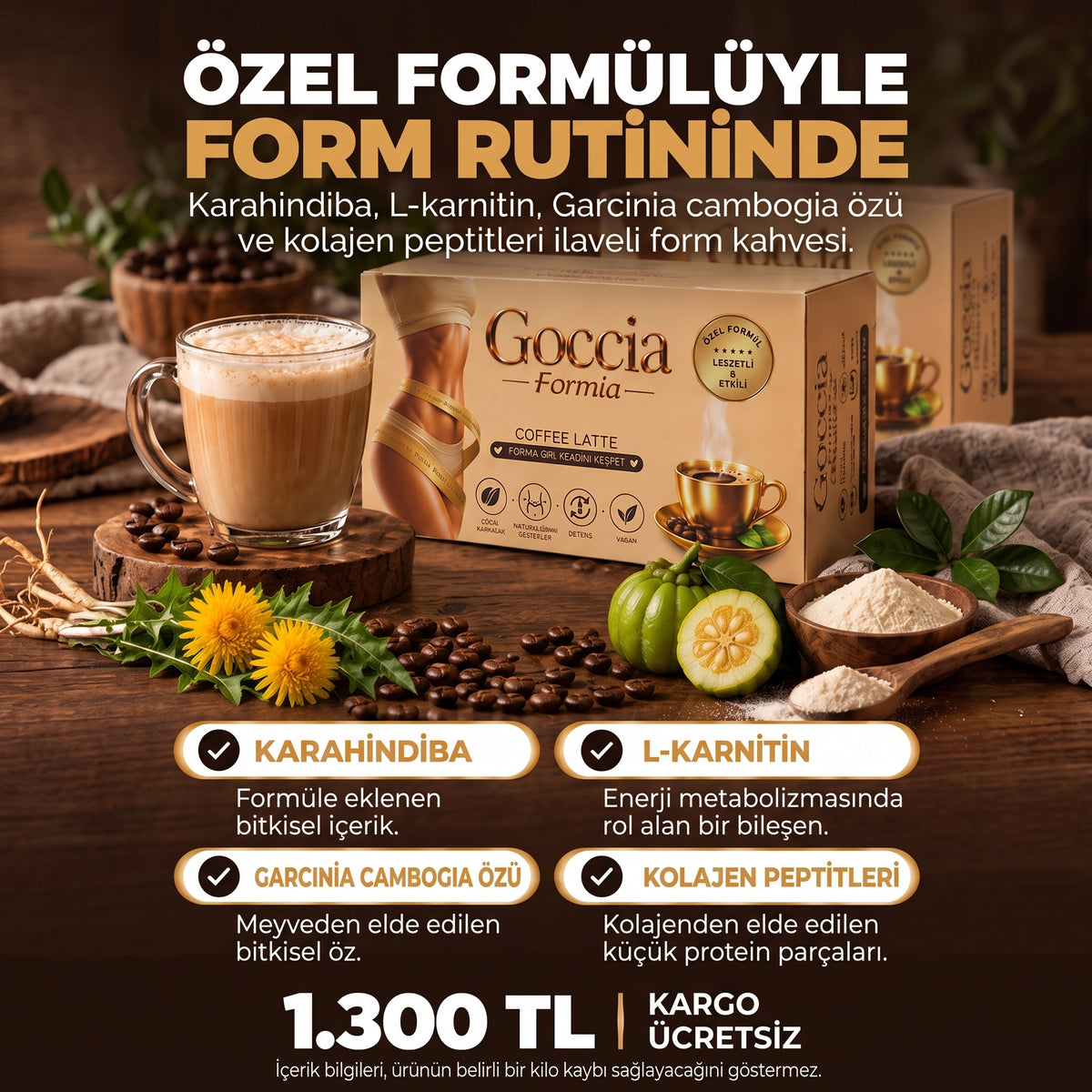 Goccia Formla Yağ Yakıcı ve Ödem Attırıcı Diyet Kahvesi